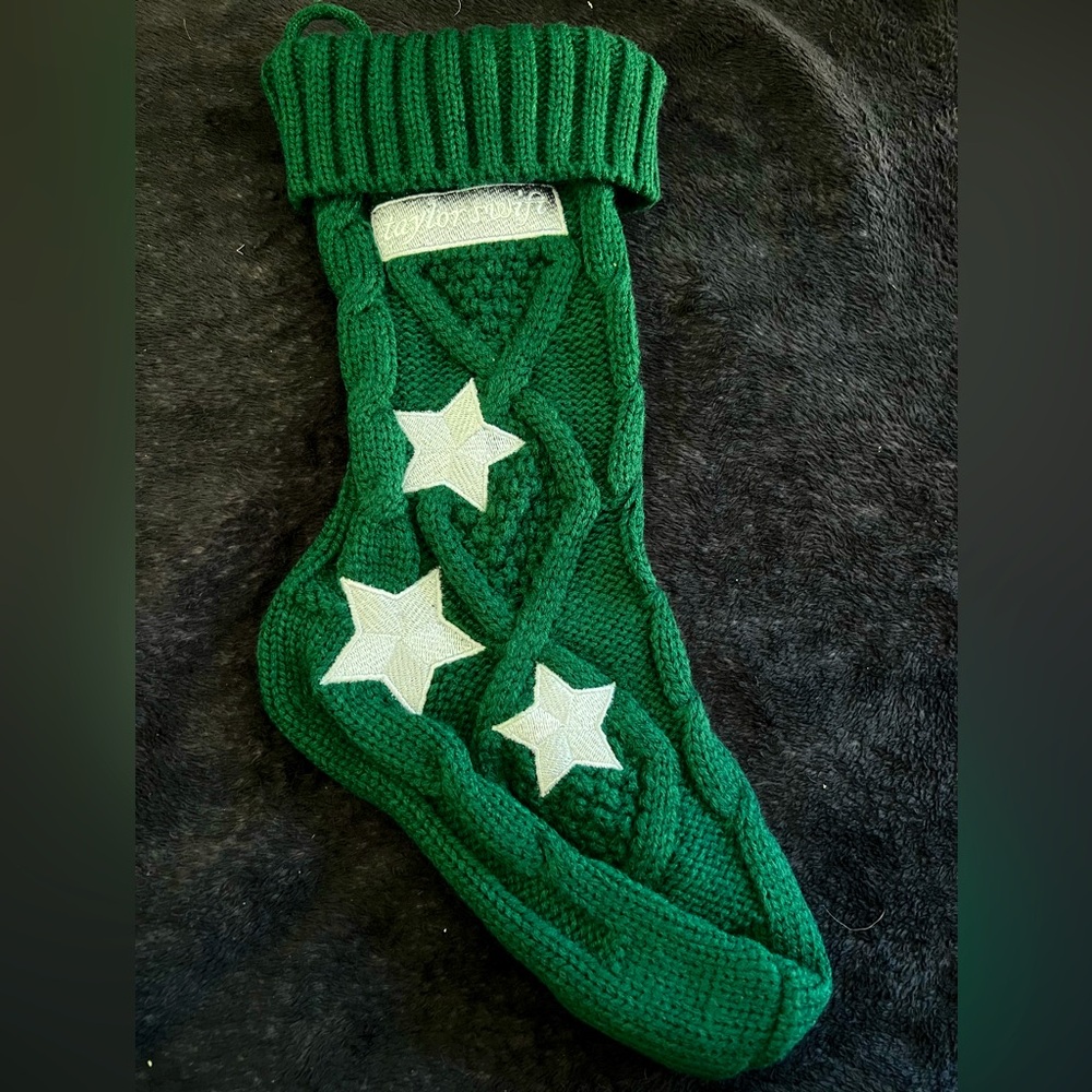 Fanmade Green Taylor Swift Inspired Folklore Cardigan Stocking Handmade Swiftie